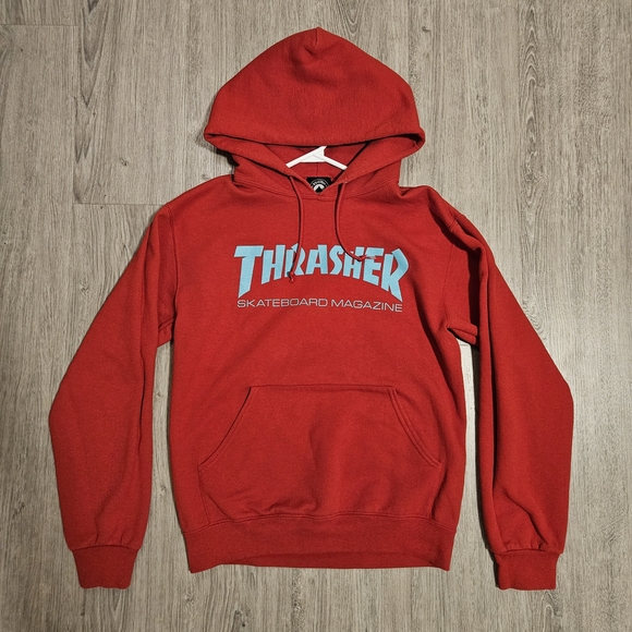Thrasher Other - Thrasher Vibrant Red And Blue Hoodie for Men